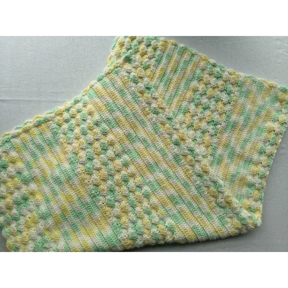 Crochet Pastel Granny Afghan Blanket‎ 46x41
